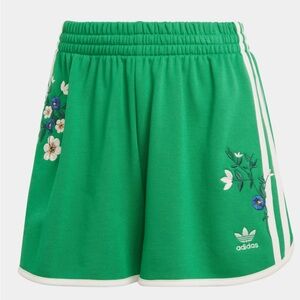 Adidas Floral Green Shorts NWOT